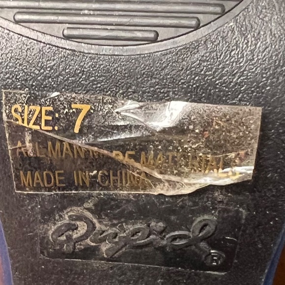 Navy Blue Chunky Platform Sandals - Picture 9 of 10